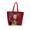 Red Jute Bag Lady Face Designer Trendy Jute Bag, Fancy Jute Bag